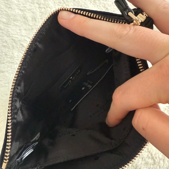 Kate Spade Black Wristlet with Gold Accents - Picture 2 of 6
